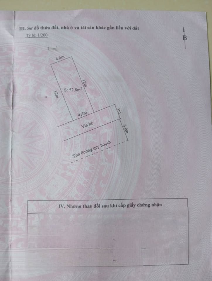 Bán lô đất có diện tích 52,8m2 Tại Khu Tái Định Cư Đồng Giáp – Hải An – Hải Phòng.